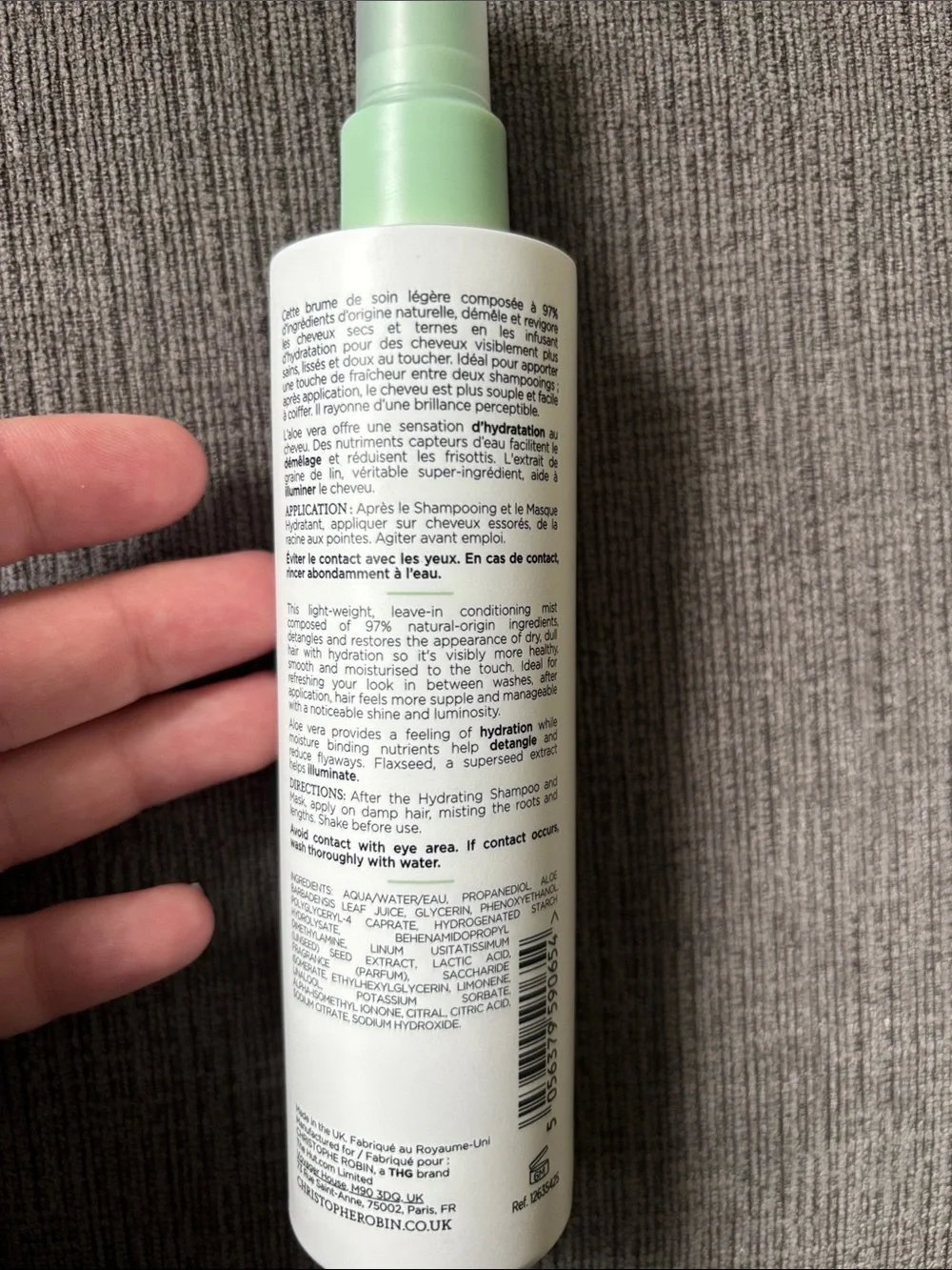 Christophe Robin Set of Hydrating Leave-In Cream & Mist